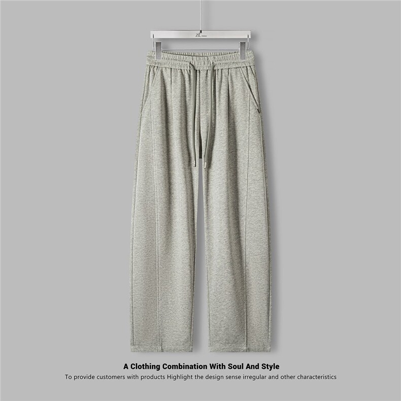 直筒透气舒适纯色休闲裤男宽松抽绳卫裤A329-K9901-P55，男装休闲裤，电商A329