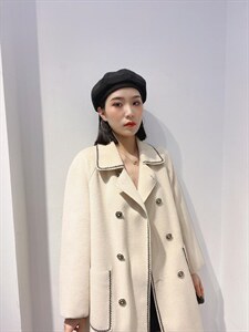 冬装新款双面羚羊绒外套图片