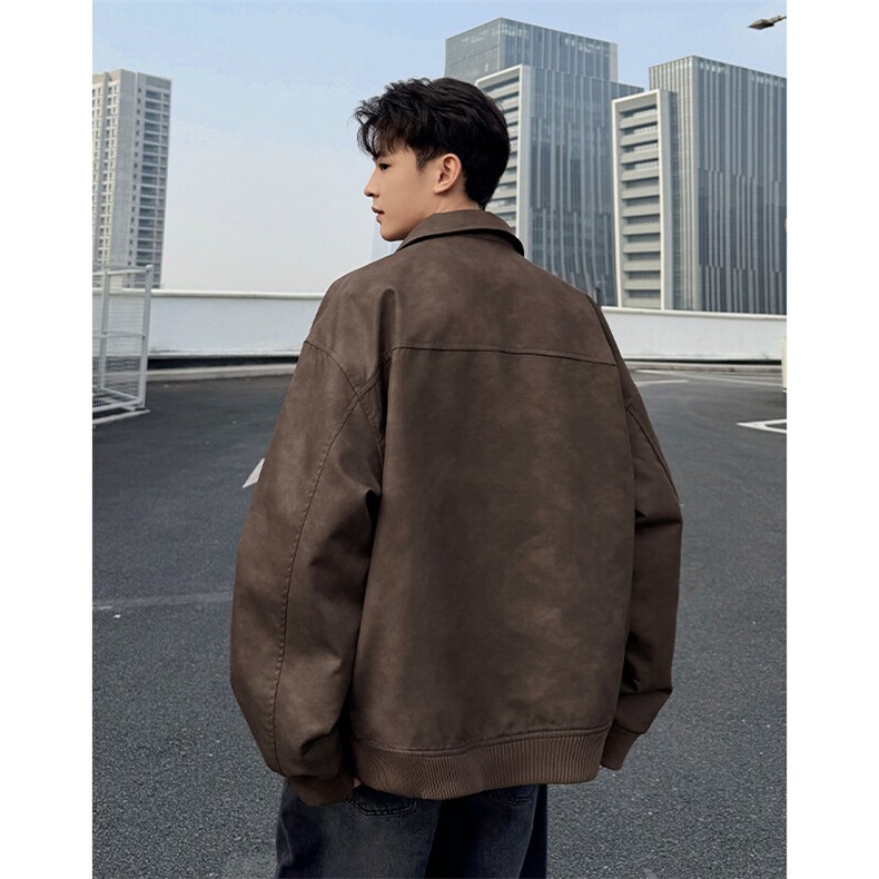 特批P60无差价2025春大码cleanfit扎染设计夹克男机车服外套J5201,男装夹克,电商A001