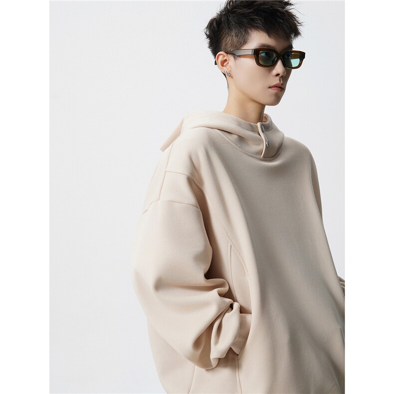 8XL-M美式重磅连帽卫衣大码结构设计拼接上衣秋季外套WY9106特P50,女装短外套,电商B238