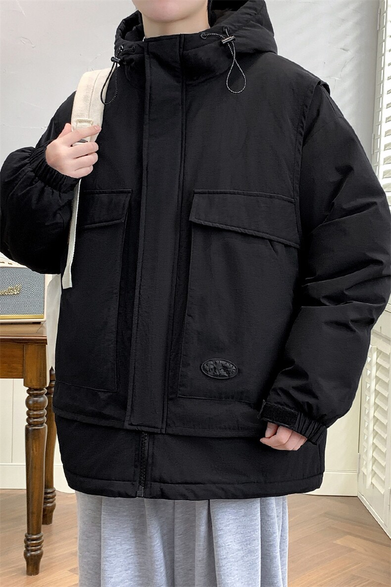 冬上新加棉加厚宽松棉服港风连帽棉衣外套男女8318-P130控价178,男装棉衣,电商A441-1