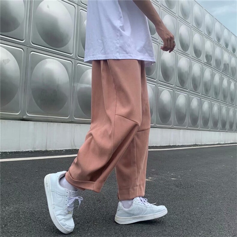 日系工装阔腿裤男大码宽松休闲九分裤潮牌夏季直筒裤K1067-P35,男装休闲裤,星座512-2