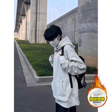 480G重磅加绒硬挺boxy男女秋冬美式高街结构古铜两粒扣卫衣厚外套，女装短外套，电商A486