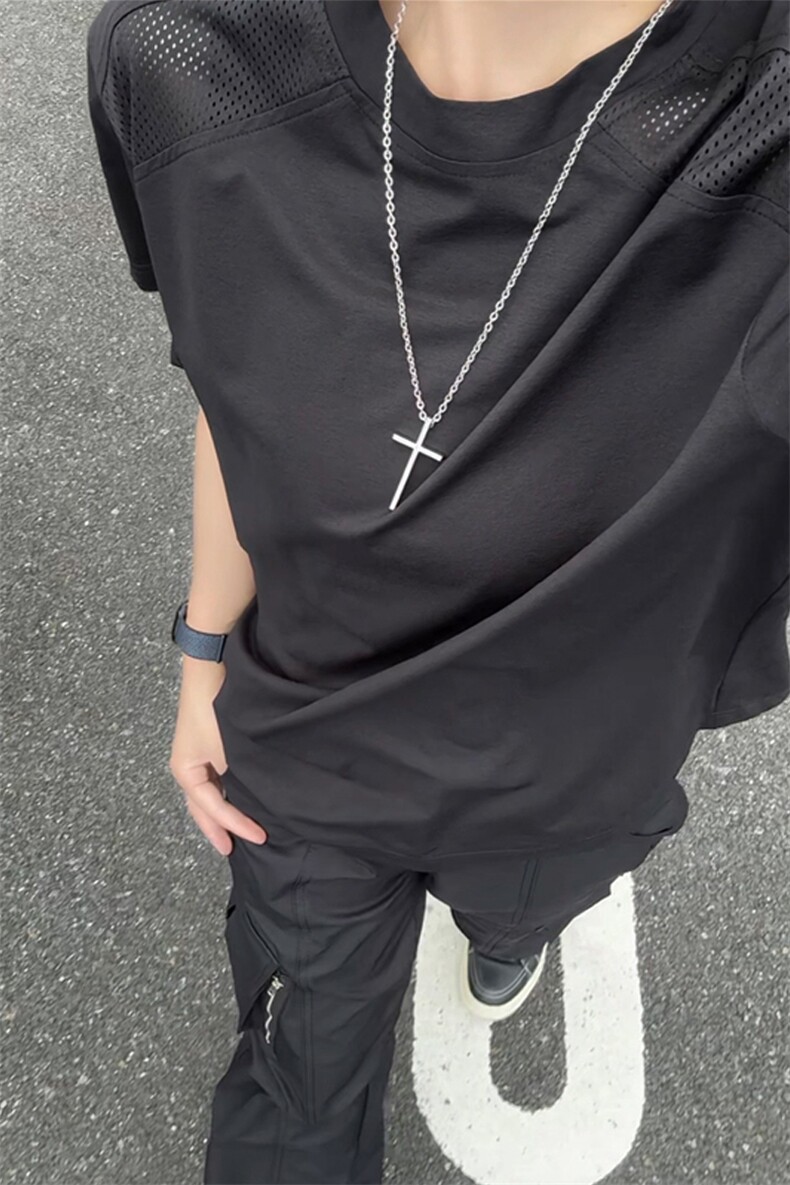2025夏季新款港风切片大码冰丝速干短袖M-5XHT25721-特P15,男装T恤,电商A022