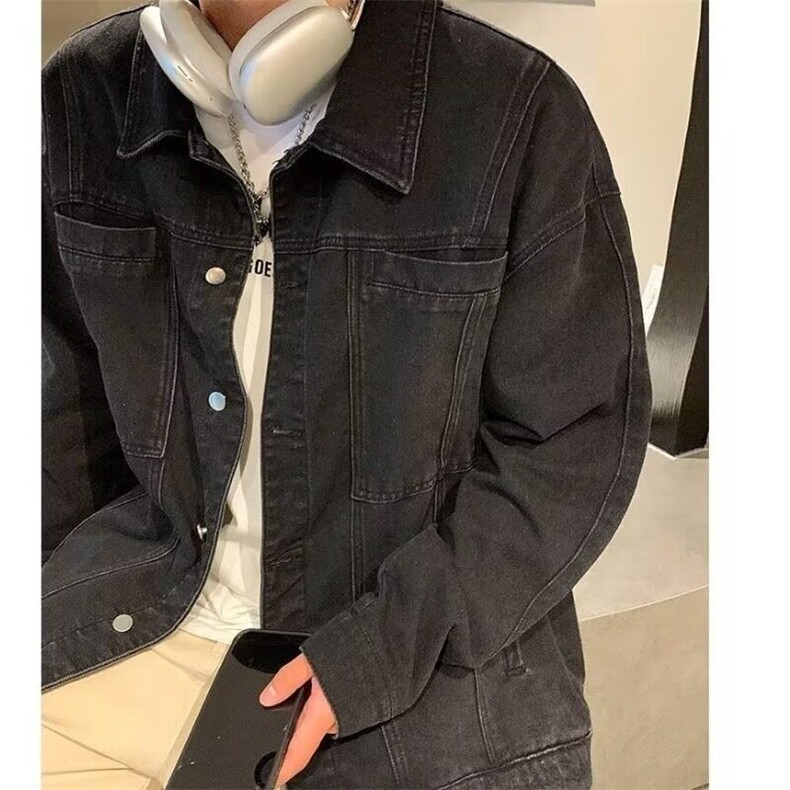 复古水洗做旧牛仔外套春秋季2026新款韩版宽松显瘦设计感上衣,男装工装外套,星座218-1（原230）