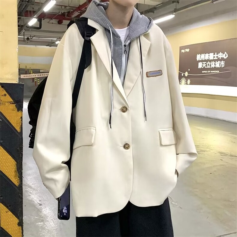 男秋季外套潮西服假两件上衣连帽夹克LG26P70,男装夹克,星座1116-2