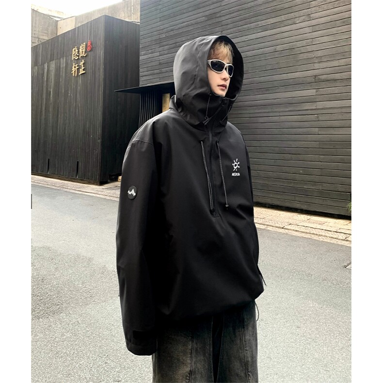 2024春季套头冲锋衣男CT2327-TP70控价98高街连帽夹克印花外套,男装夹克,电商A102-1