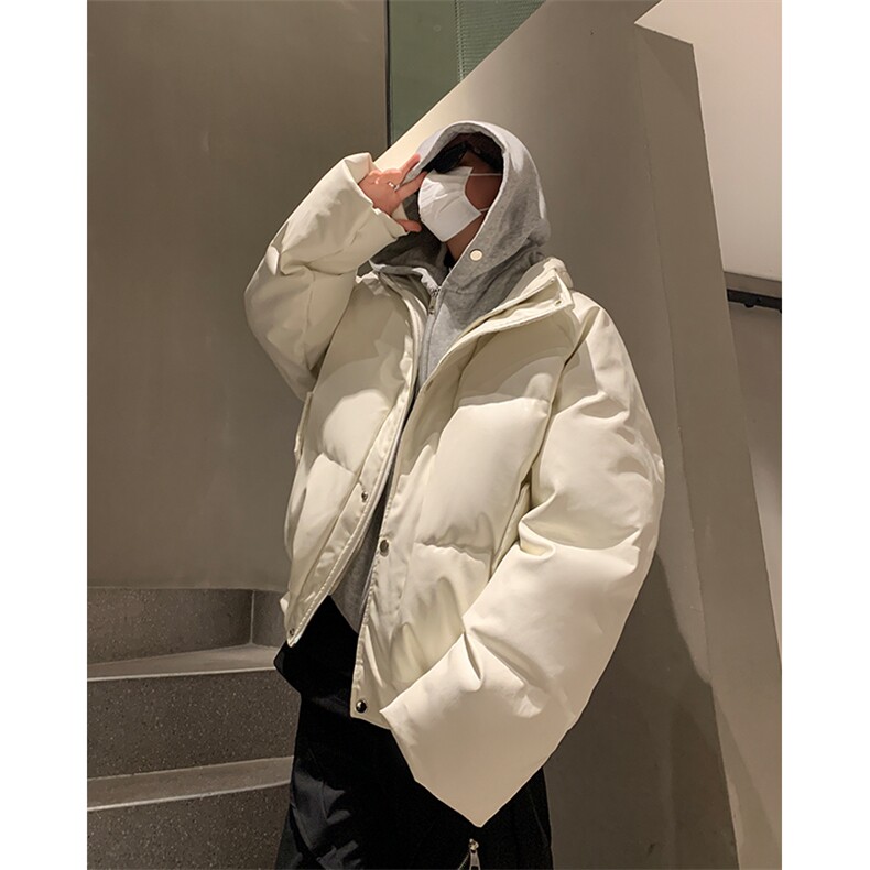 405A美式高街个性连帽设计假两件pu皮棉服MY24920-P158控188，男装棉衣，星座405A