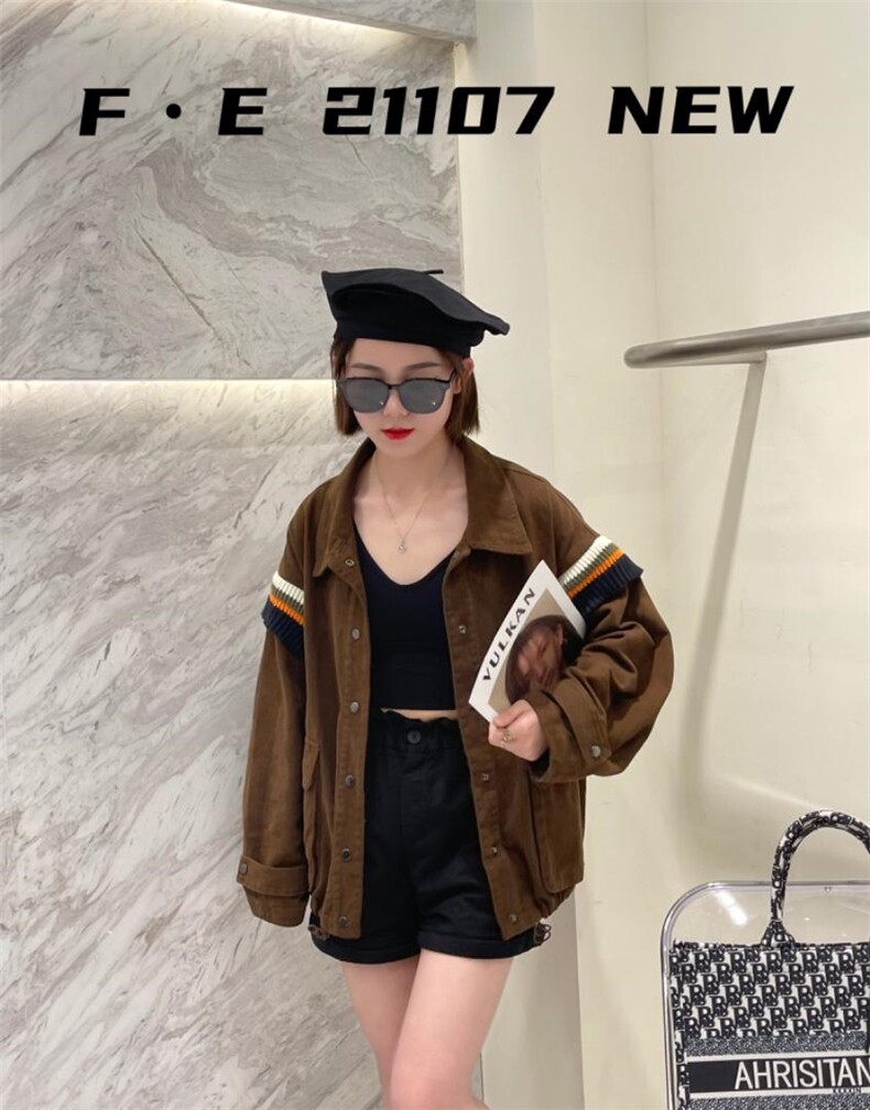 毛线拼接牛仔外套，其它，菲儿