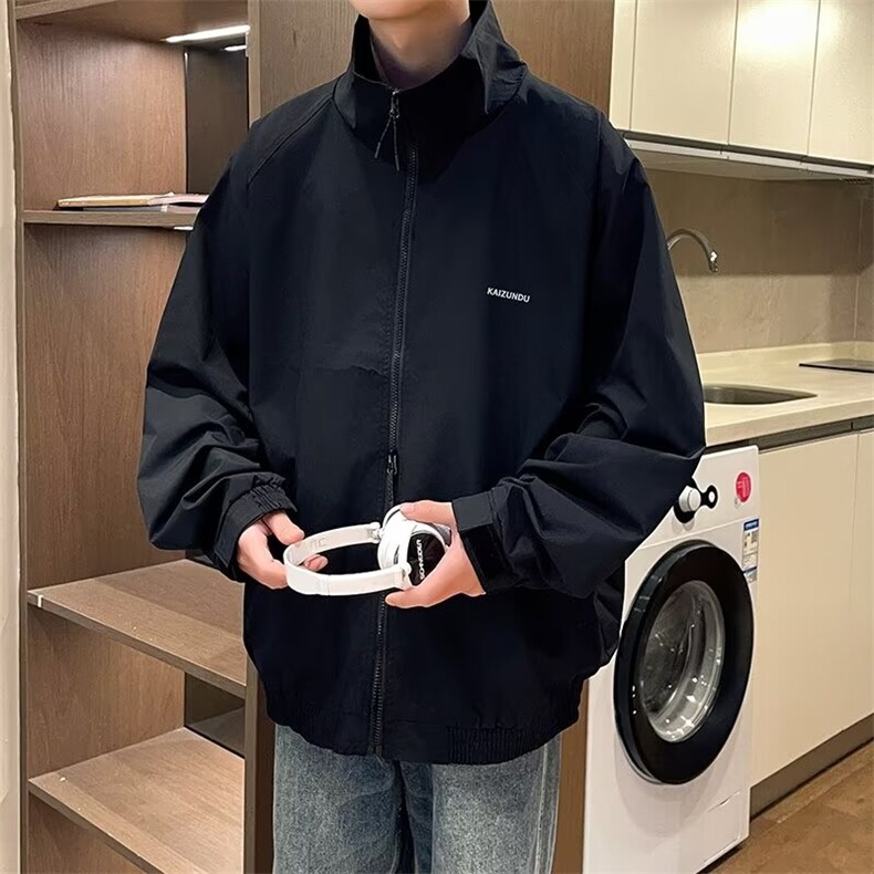 港风新款休闲防水外套男春秋季工装夹克ins宽松上衣,男装夹克,星座506