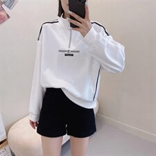 秋季立领长袖卫衣，女装卫衣/绒衫，薰衣坊