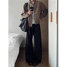 美式哈灵顿夹克男女春秋季树纹肌理千鸟格内里外套JK85644-p75，男装夹克，星座1008