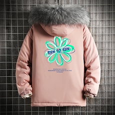MM48170-P130冬季大毛领棉衣男士大码加厚棉袄男棉服网格，男装棉衣，电商A040A