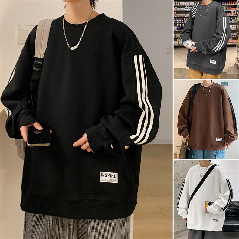 美式卫衣男生春秋季潮牌宽松oversize高街圆领卫衣服情侣秋装外套图片