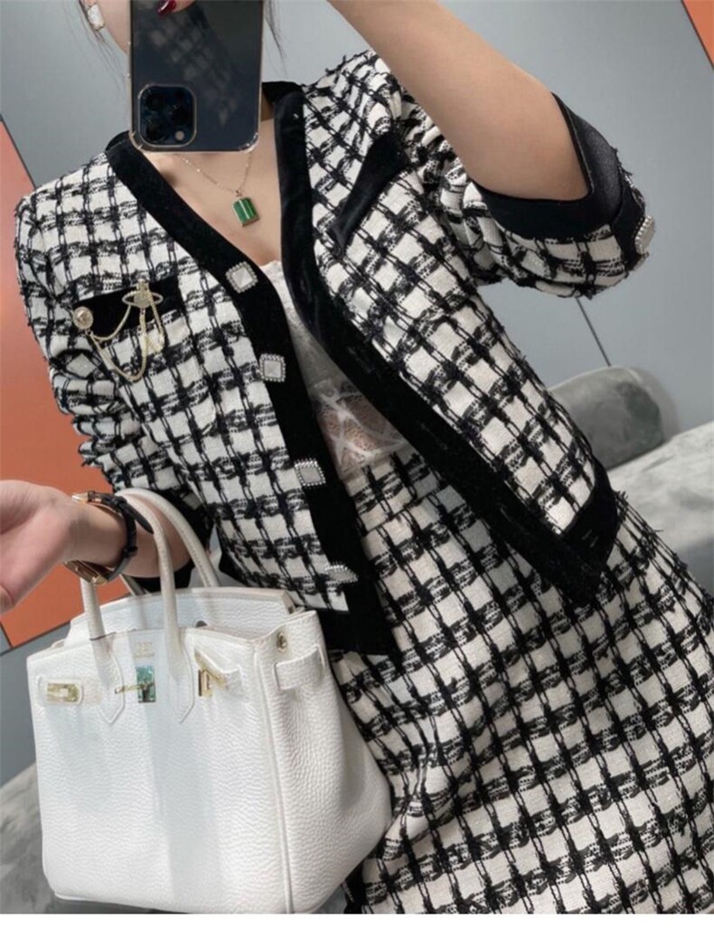 秋装套装小香，女装职业装，贻思茗