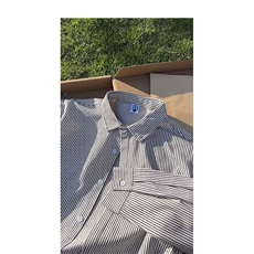 1506/QC2380/P44复古条纹长袖衬衫男干净上衣高级感痞帅衬衣外套，男装衬衫，星座1506