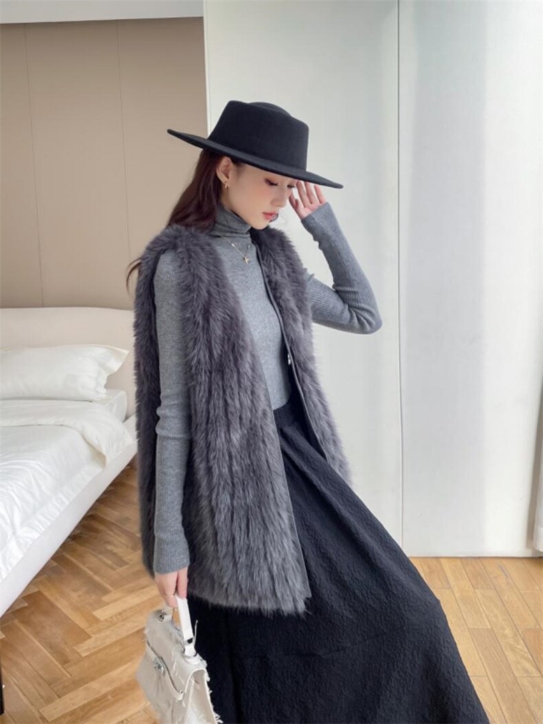 现货皮毛一体马甲，女装马甲，杜十衣社