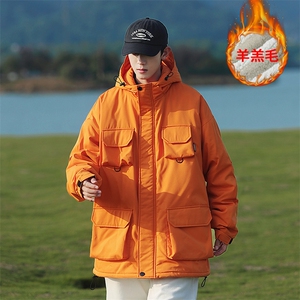 2025 冬季新款 cityboy大码多口袋羊羔毛棉衣M-5X HM22545-P110图片
