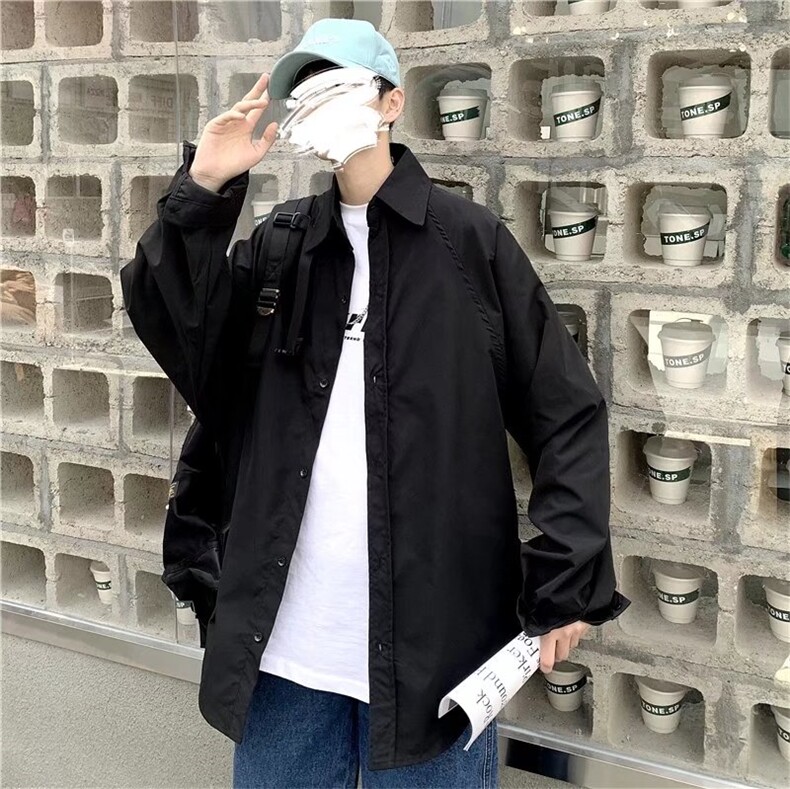长袖衬衫春款男港风潮流CS12P32,男装衬衫,星座1116-2