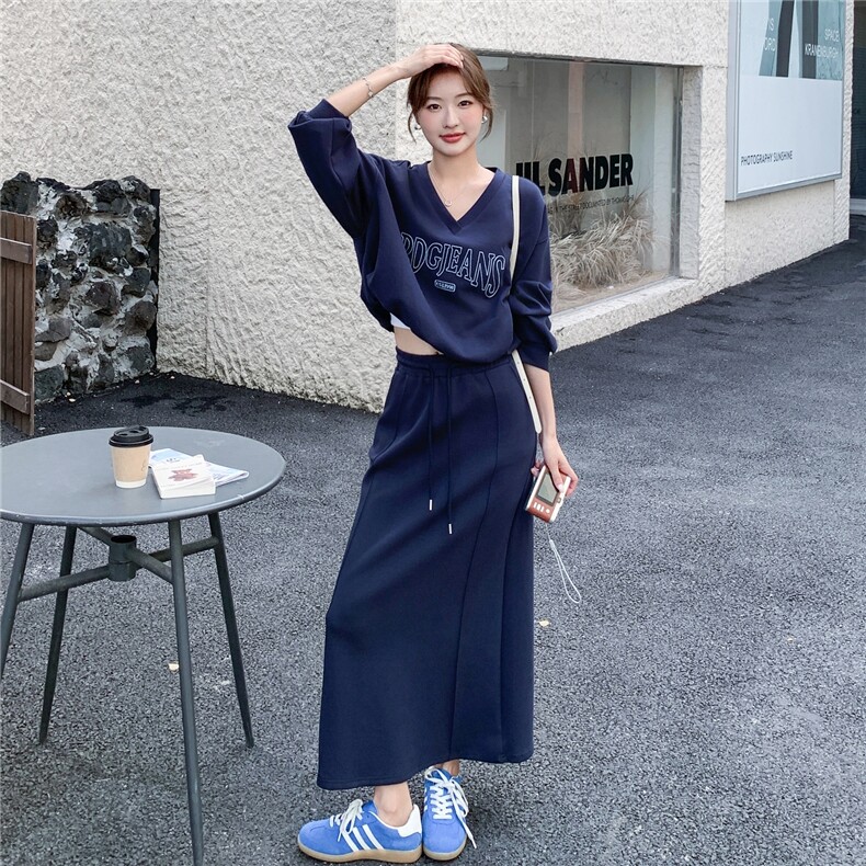 有货V领针织套装2C090-8921-P165-K248,女装套装/套裙,2C090
