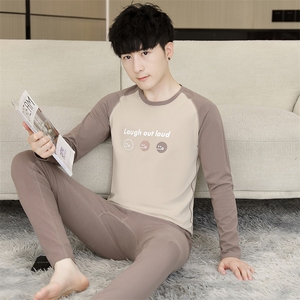 秋衣秋裤男士保暖内衣秋冬季薄款抗菌莱卡棉套装TZ3602-P50