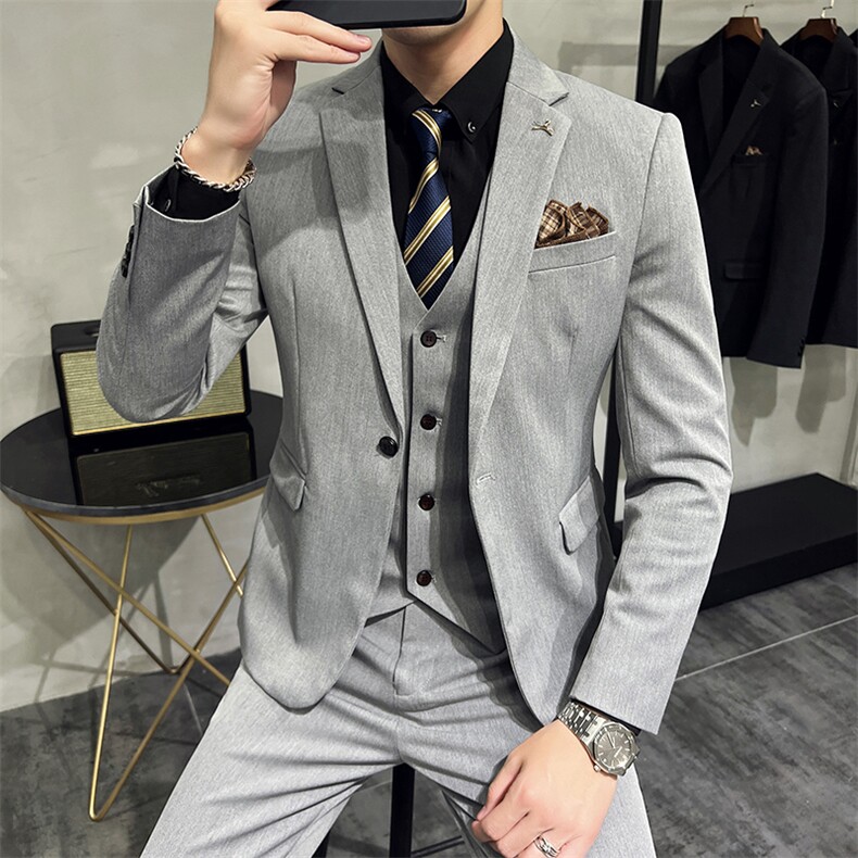 2026秋季新西装套装修身休闲商务三件套西服男士礼服KTZ801-P285,男装西服套装,星座1105-3