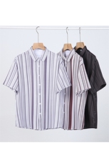 花衬衫男短袖夏季条纹休闲上衣服外套翻领大码衬衣A012/863P35，男装衬衫，电商A012
