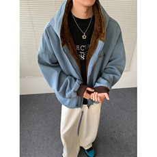加绒加厚冬款男女连帽棉衣毛绒保暖棉袄外套MY1034P150，男装棉衣，星座1013-1