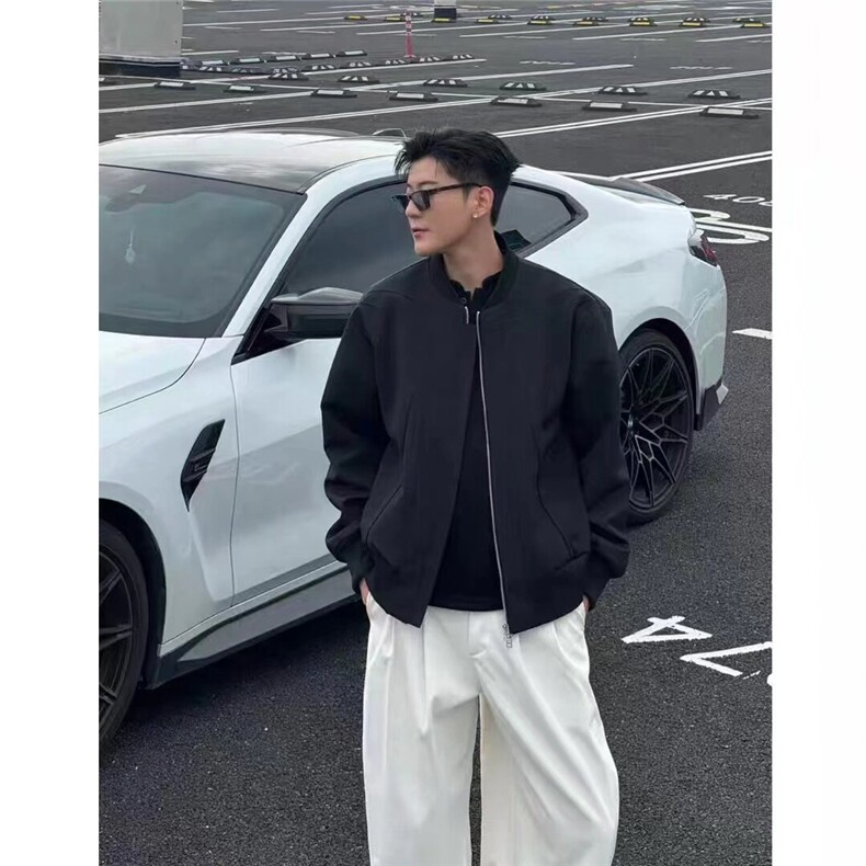美式高街牛仔棉衣外套男女春秋冬季复古潮流加绒加厚棉服保暖夹克图片