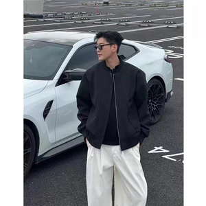 美式高街牛仔棉衣外套男女春秋冬季复古潮流加绒加厚棉服保暖夹克图片