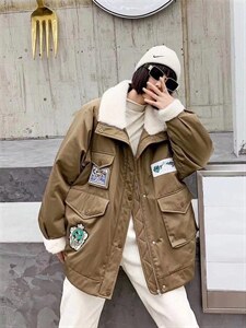 2021仿水貂毛领羽绒派克服,其它,炫女孩