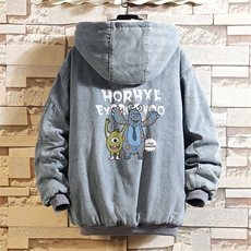 NM53048-P140牛仔外套男大码加厚加绒棉衣男羊羔毛棉服男，男装棉衣，电商A040A