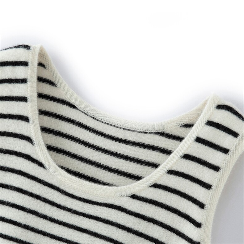 2025年秋季女士条纹背心，女装背心吊带，羿纯羊绒