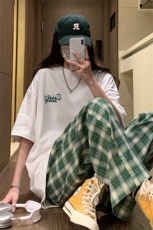 夏季2026新款港风宽松短袖T恤潮中性夏装男女半袖体恤衫S174-P28，男装T恤，电商A233-1