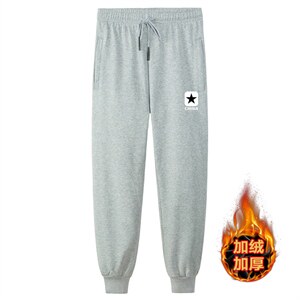 冬季下装，男士加绒卫衣印花休闲裤男，数据好，转化高，现货足！图片