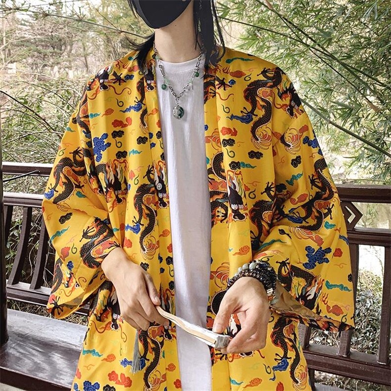 24夏季大码新中式防晒服薄外套男女开衫道袍披风汉服潮F20/P40,男装防晒衣,钱塘713