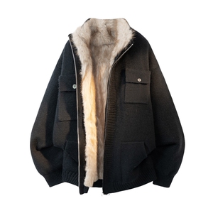 高品质现货】加厚针织衫外套座山雕棉衣保暖棉服w8809-特P120图片