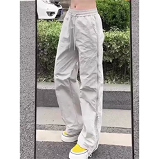 设计感网格透气运动裤子男女款春夏季薄款速干直筒宽松户外休闲裤，女装休闲裤，星座506A