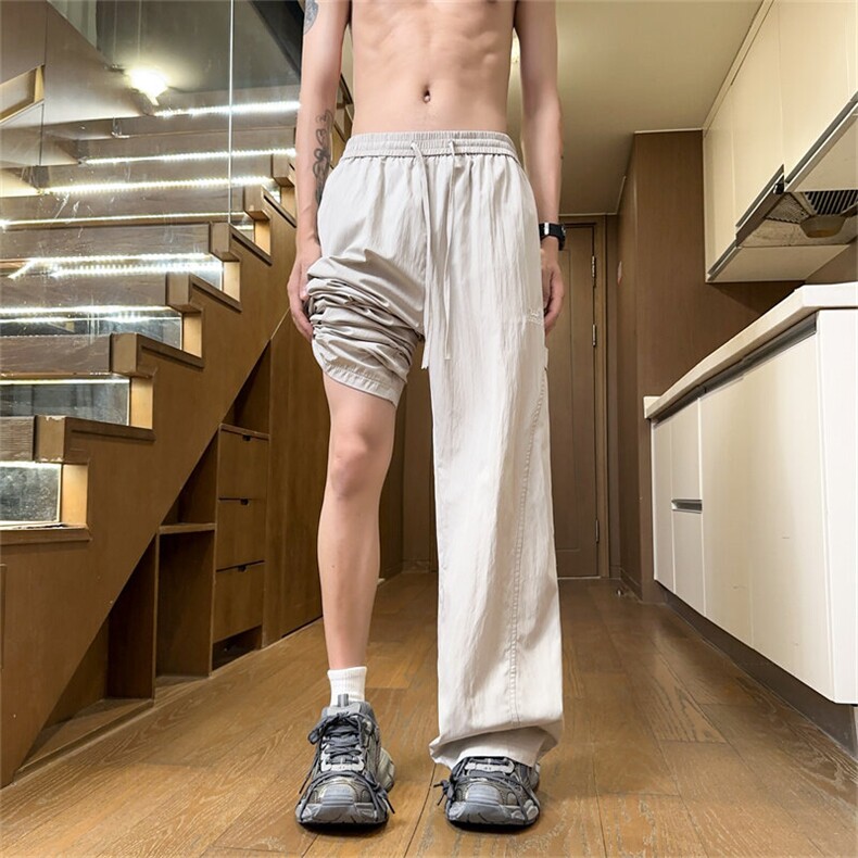 A24-P29夏季冰丝休闲裤男宽松直筒速干裤,男装休闲裤,电商B369（原A024）