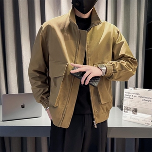 现货2025秋季社会小伙痞帅男立领夹克外套JK24P115控158图片