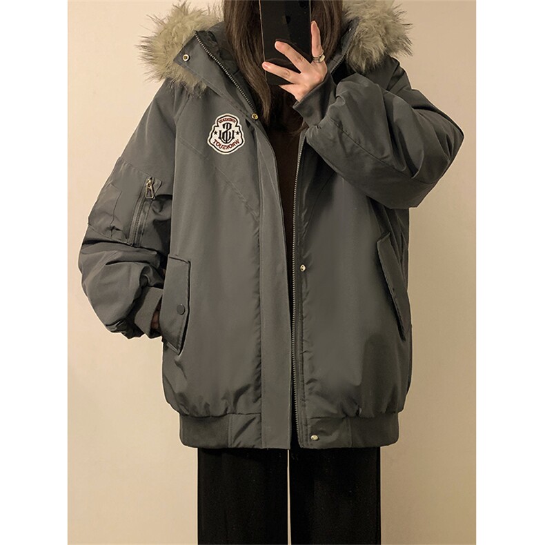 冬季宽松/连帽大毛领休闲外套潮加厚棉衣XZ102B-1M2592-P125,男装棉衣,星座102B-1