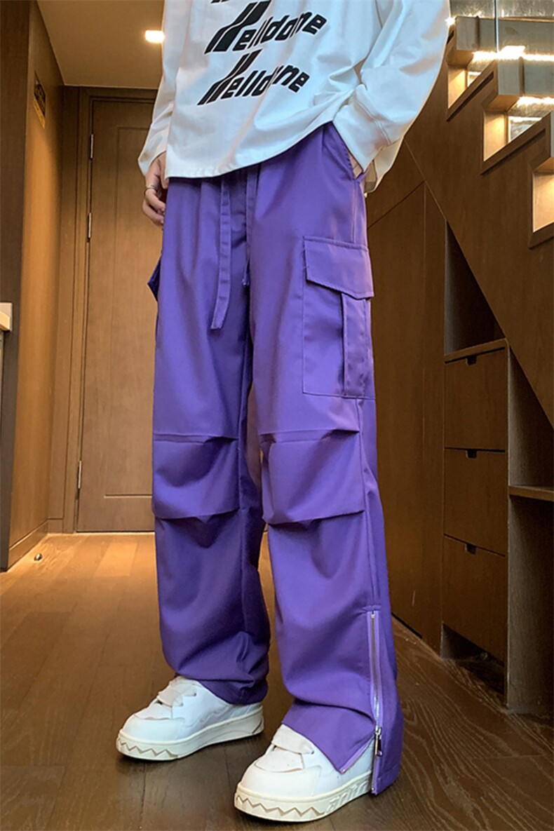 XZ213-DK2001-P55控68港风大码拉链开叉hiphop美式休闲工装裤男,男装工装外套,星座213