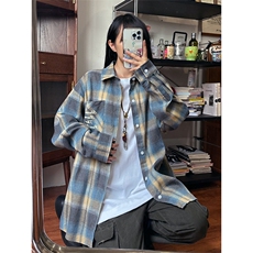 特P35无差价长袖时尚春秋格子衬衫-HS2135非网图，男装衬衫，电商A003