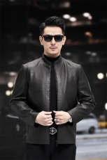 X2025春秋款海宁真皮皮衣男山羊皮外套立领夹克机车皮衣P700，男装夹克，电商B360A（原721A）