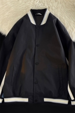 港风毛毯小牛津上衣夹克宽松落肩拼色棒球服外套JK701-P65，男装夹克，星座1204-3