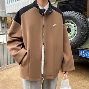 男装呢料夹克 2026秋冬季新款毛呢大衣男生外套XZ514-2-F593-P115图片