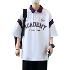 84068-P40衫男短袖夏季简约潮流百搭t恤上衣服宽松学院风，男装T恤，电商D310B