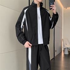 春秋季冲锋外套男款夹克男装中学生潮流拼接套装TZ0572-P118，男装休闲套装，星座308B-2