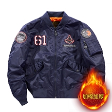 主推款：外套男飞行员夹克教练春秋冬加棉大码工装机车服棒球服棉，男装夹克，星座210-5(原414-2)