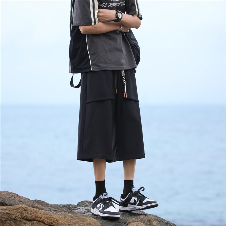夏季百搭休闲裤七分裤简约潮流男裤风裤子A061-ED50072-p35,男装休闲裤,电商A061